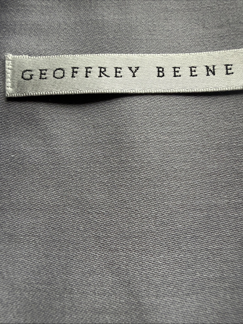 Geoffrey Beene Light Gray Men's Dress Shirt with Point Collar - Picture 3 of 8